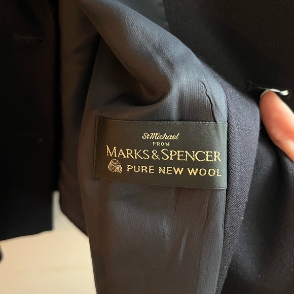 Vintage St. Michael from Mark & Spencer Pure New Wool Made in Britain Blazer - Picture 3 of 14